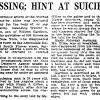 Los Angeles Times, October 27, 1919, p II1, "MIssing; Hint at Suicide