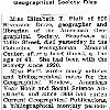 New York Times: May 23, 1943, "Miss Elizabeth T. Platt: Librarian 23 Years of American Geographical Society Dies"