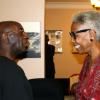 Dr. Mary Louise Patterson accepting accolades from a guest at the Centennial Party; October 17, 2010 (Photo: Lynne Van Auken)