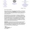 Congratulatory letter from Councilman Jackson