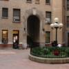 Grinnell Courtyard just before the guests began arriving for the Centennial Party.